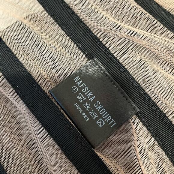 Nafsika Skourti Corset Knot Floral Beaded Top in Black Size 4 - Picture 10 of 11